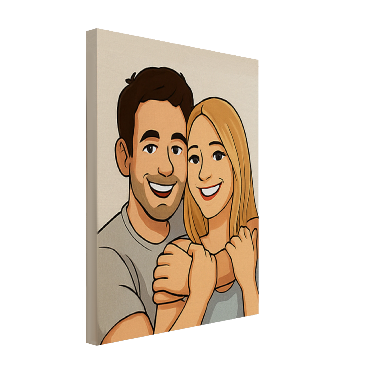 Vorher-Nachher-Bild im Cartoon-Stil