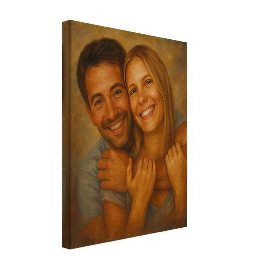 Vorher-Nachher-Bild im Öl gemälde Stil, Geschenkidee